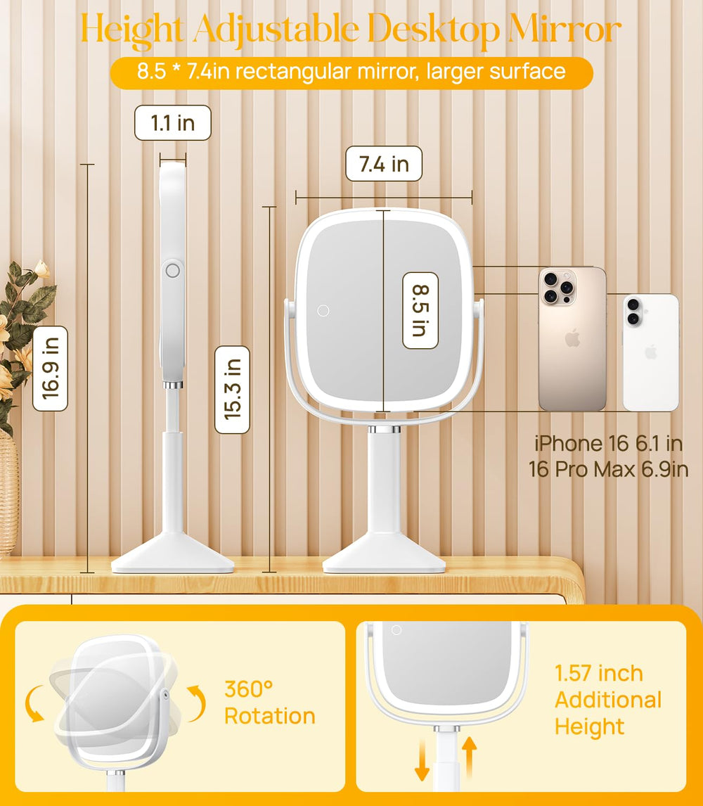 Miroir Gospire avec 1x et 7x grossissement pour les détails fins.