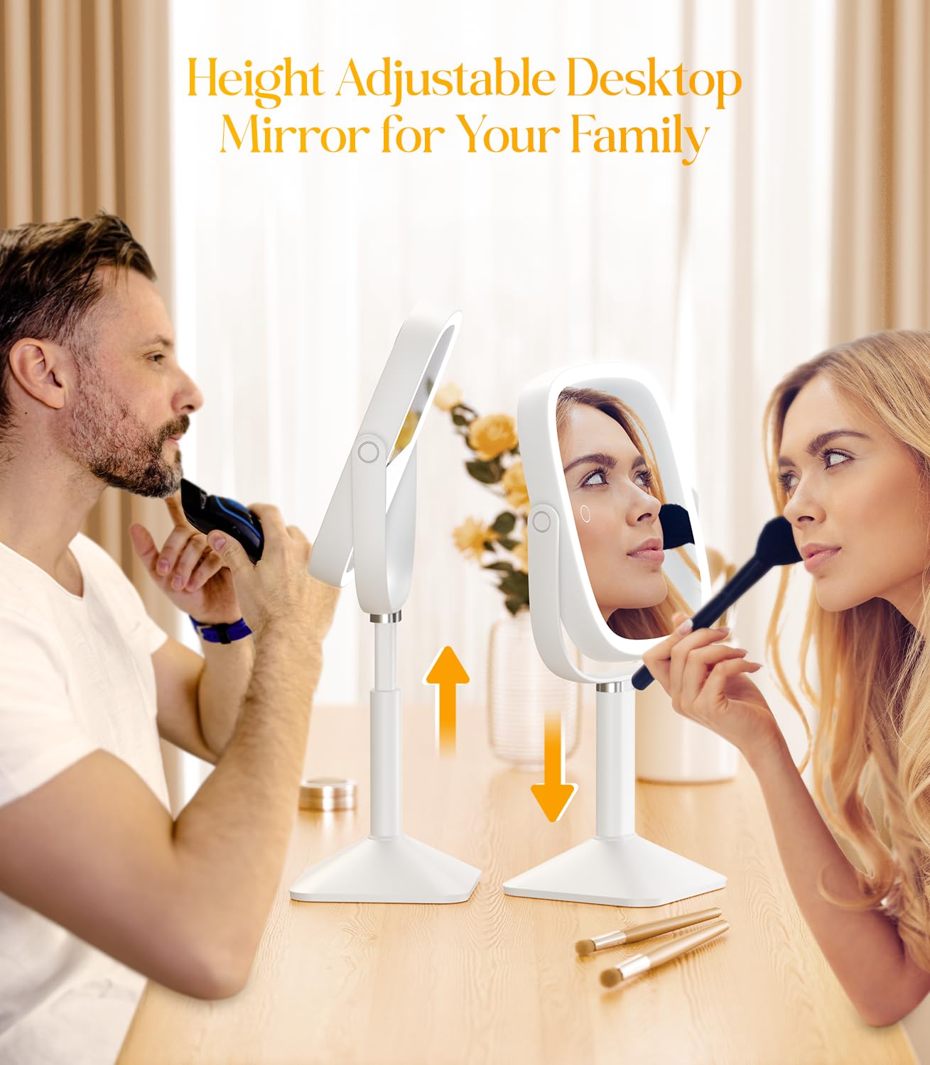 Miroir double-face Gospire, 1x et 10x pour détails