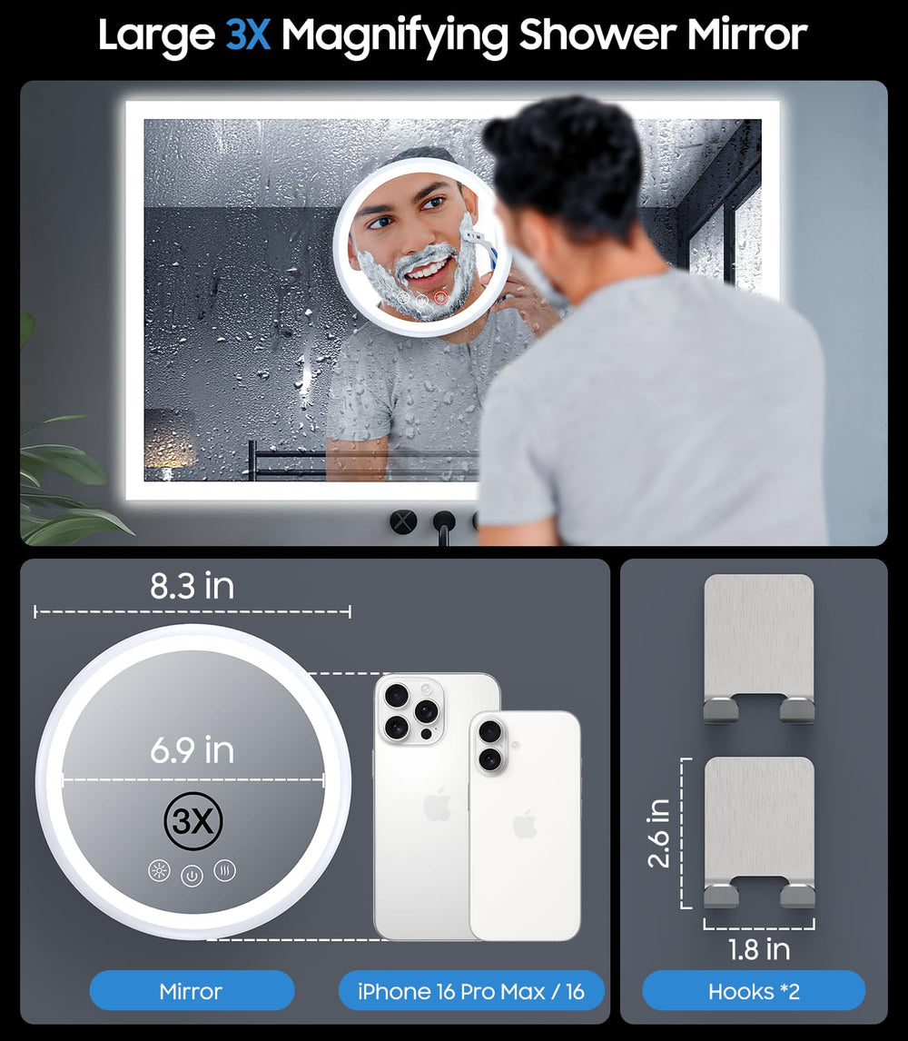 Miroir Gospire avec batterie 5000mAh pour sessions prolongées