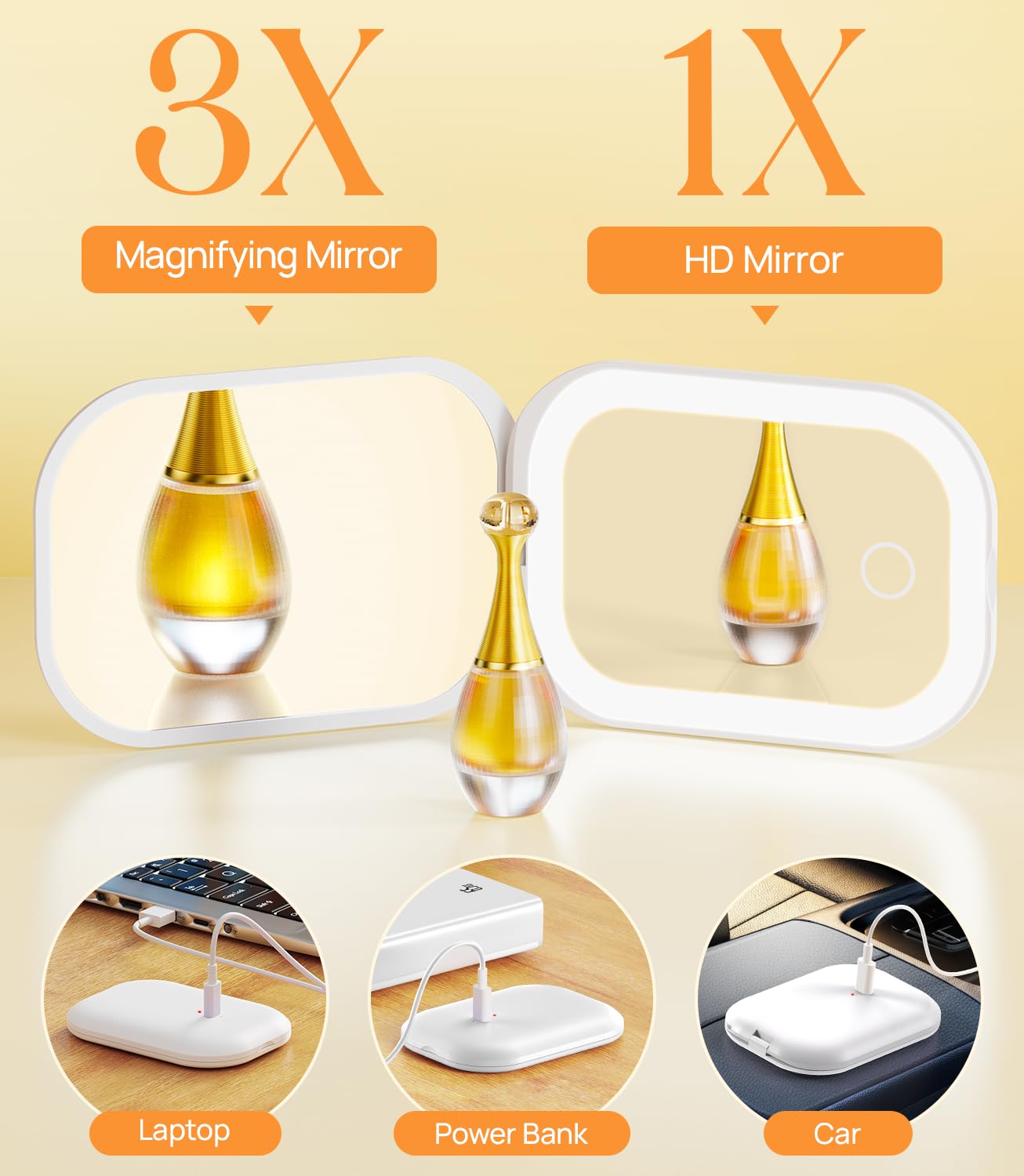 Lumières triples du miroir Gospire pour tout environnement