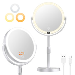 Miroir Gospire 8 pouces avec lumière pour un maquillage précis