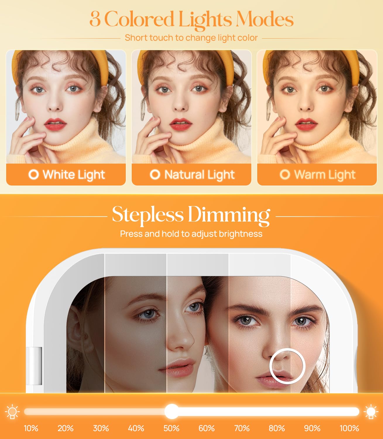 Réglage progressif de la brillance sur le miroir Gospire