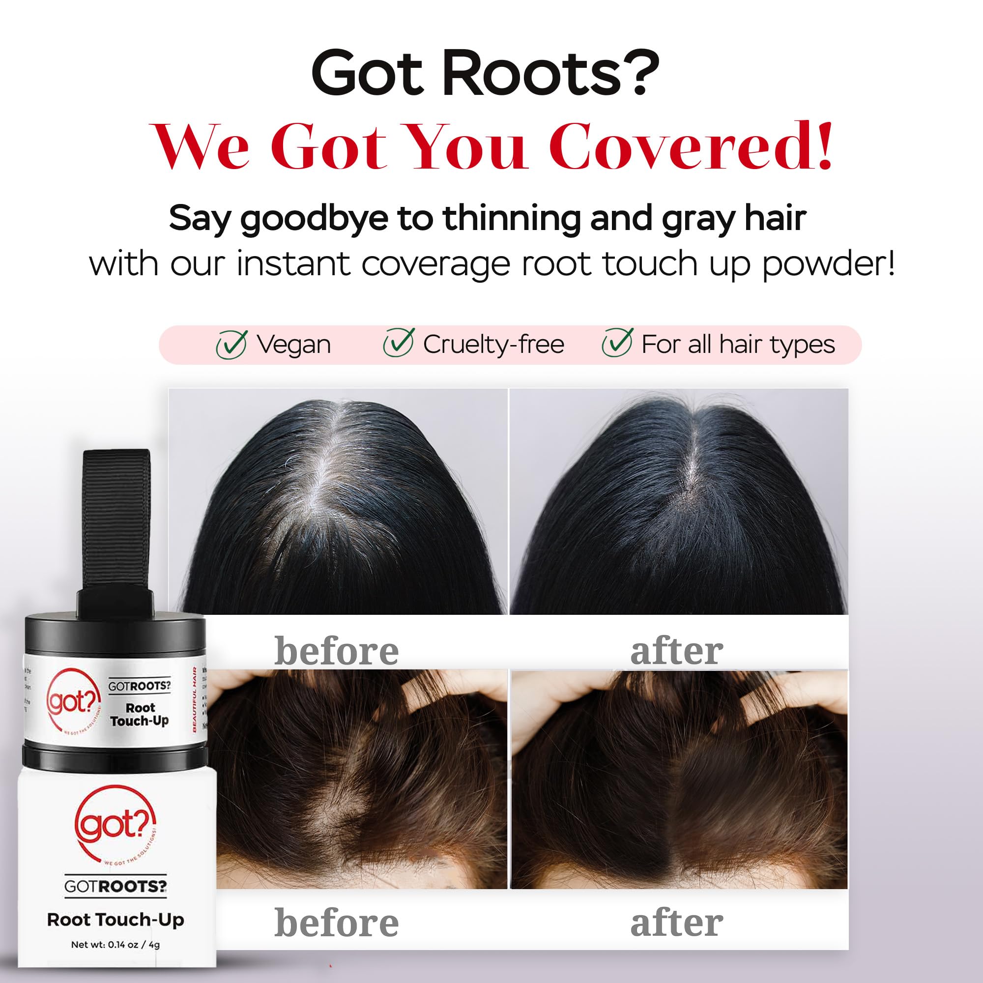 Got? Roots: poudre couverture ligne des cheveux pour un fini discret
