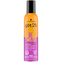Got2b Be Twisted Air Dry Curl Foam – bouteille de mousse pour boucles, séchage à l’air, fini léger.
