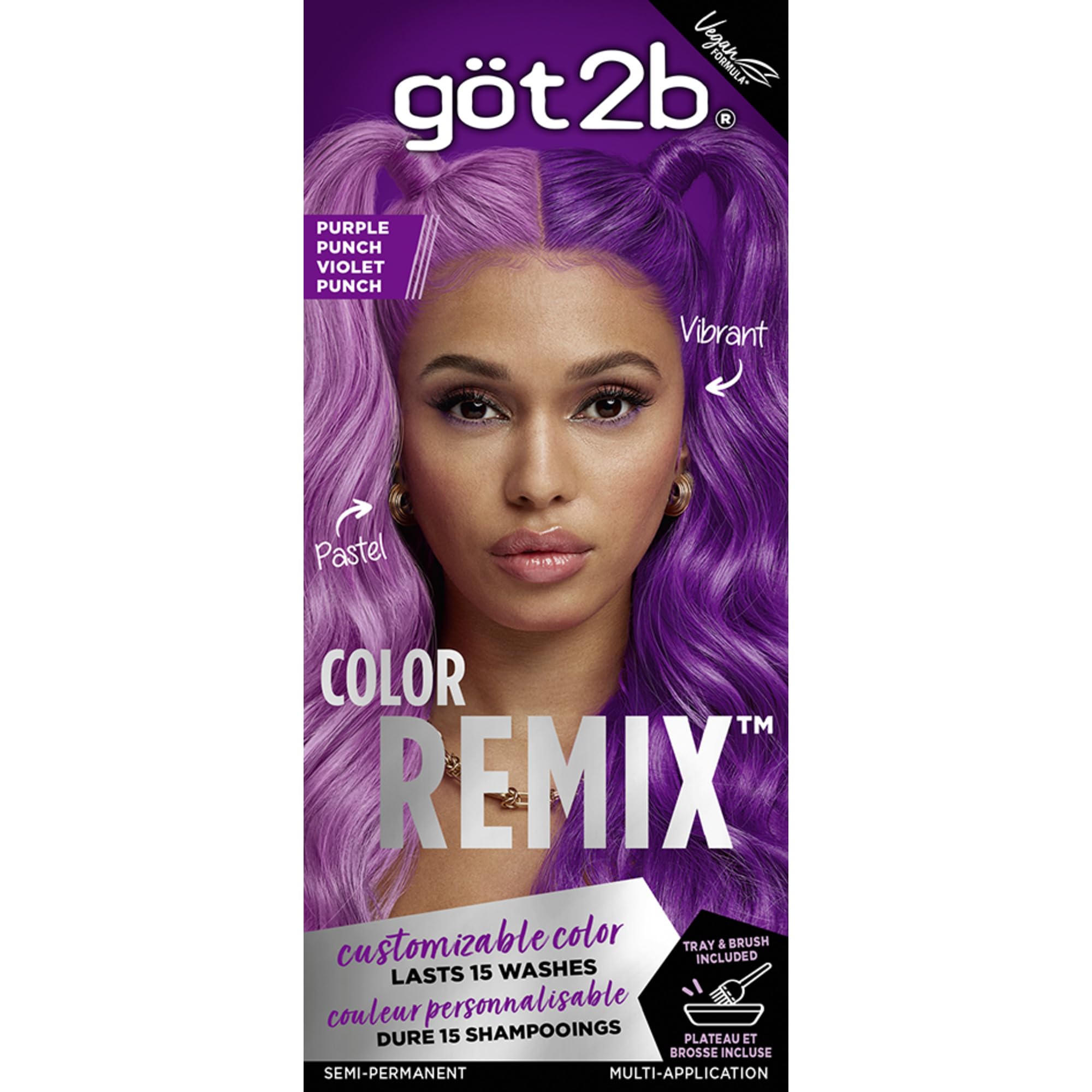 Got2B Color Remix Violet Punch emballage prêt à démarrer votre transformation capillaire.