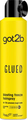 Got2B Glued Blasting Freeze Spray — flacon, maintien extrême pour toutes les coiffures.