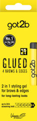 Got2B pour sourcils et contours 2-en-1, brosse-fibre pour une tenue longue durée.