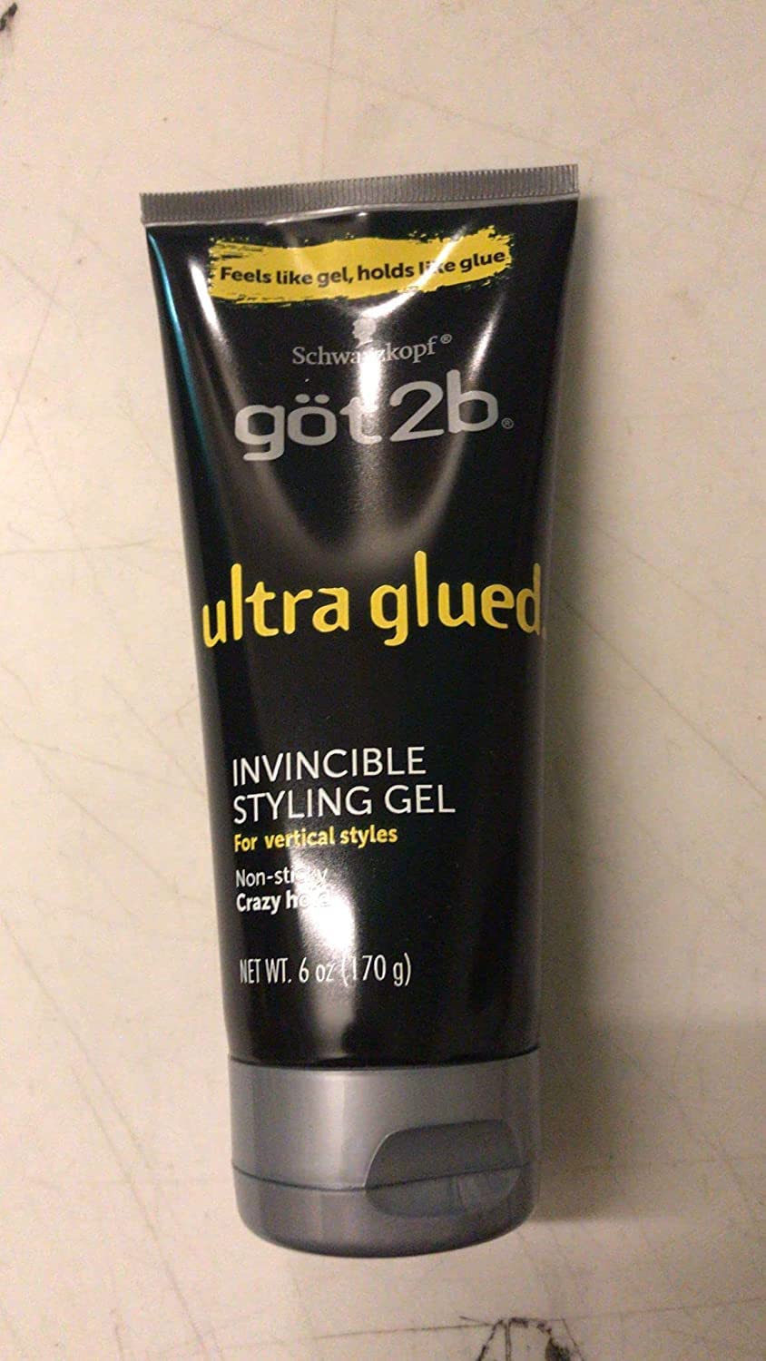 Gel Got2B Glued Ultra 6oz, maintien robuste pour coiffage longue durée.