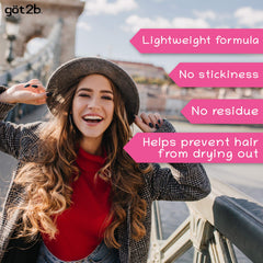 Got2b Insta Hold Flex label close-up highlights color-safe, sulfate- and paraben-free formula.