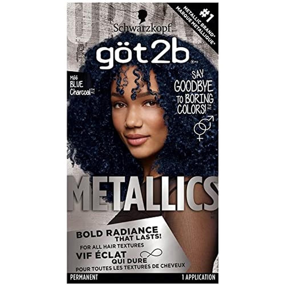 Got2B Metallics Bleu Charbon – crème colorante pour un rendu métallique durable.