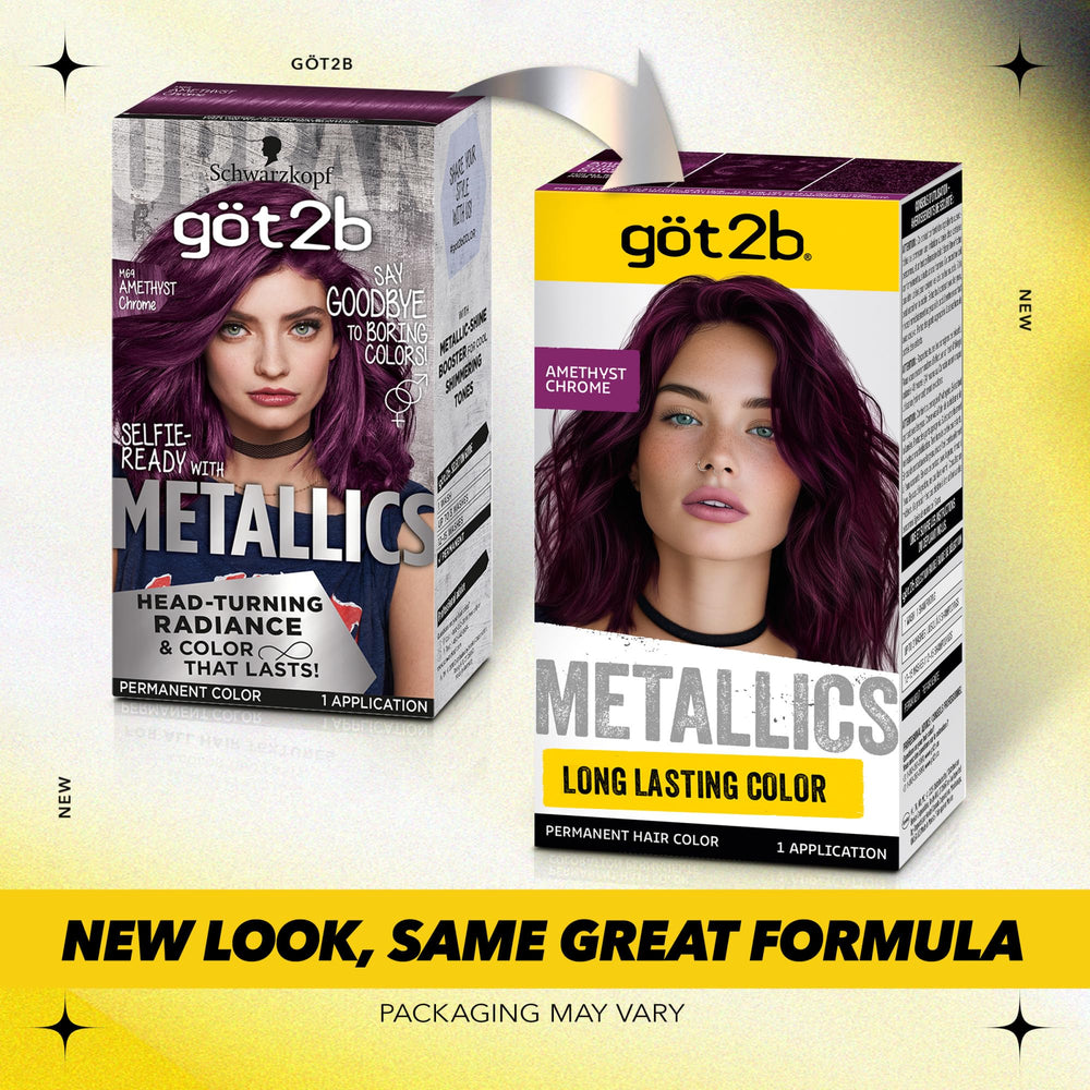 Got2B Metallics – crème colorante prête à l’emploi pour coloration durable sur cheveux.