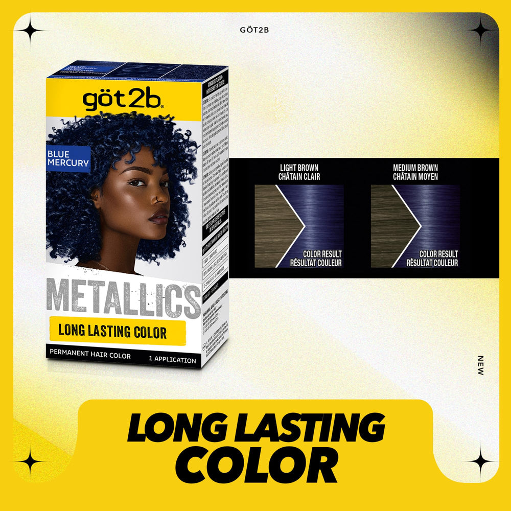 got2b Metallics développeur bleu Mercury M67, application homogène garantie