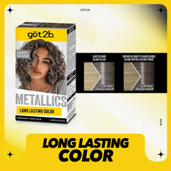 Got2B Metallics Dusty Silver développeur dans son flacon pour une couleur homogène.
