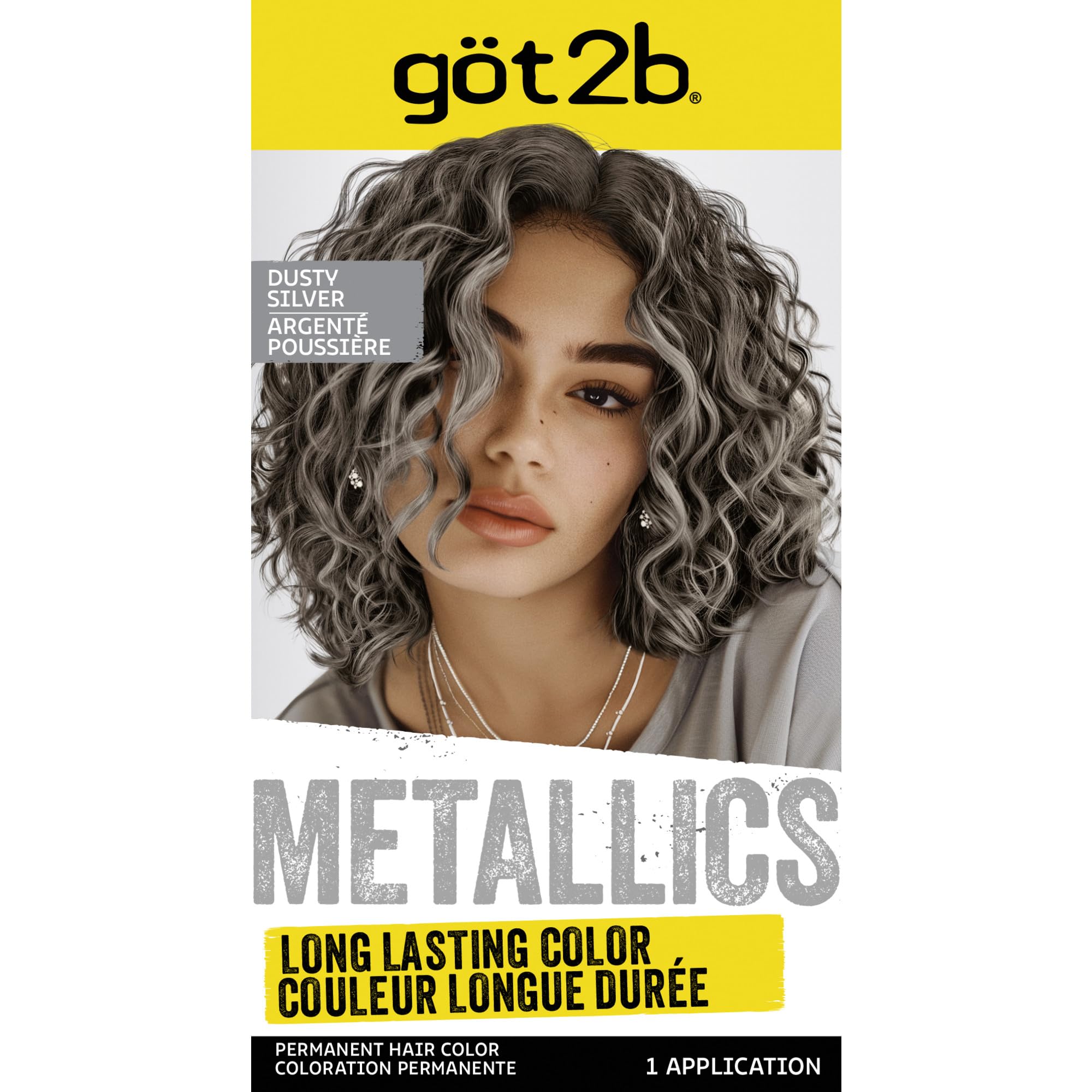 Got2B Metallics Dusty Silver emballage prêt à l'emploi pour coloration durable.