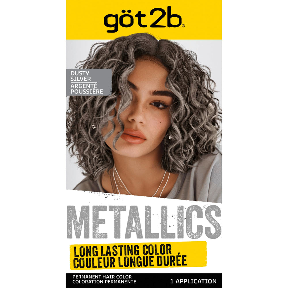 Got2B Metallics Dusty Silver emballage prêt à l'emploi pour coloration durable.