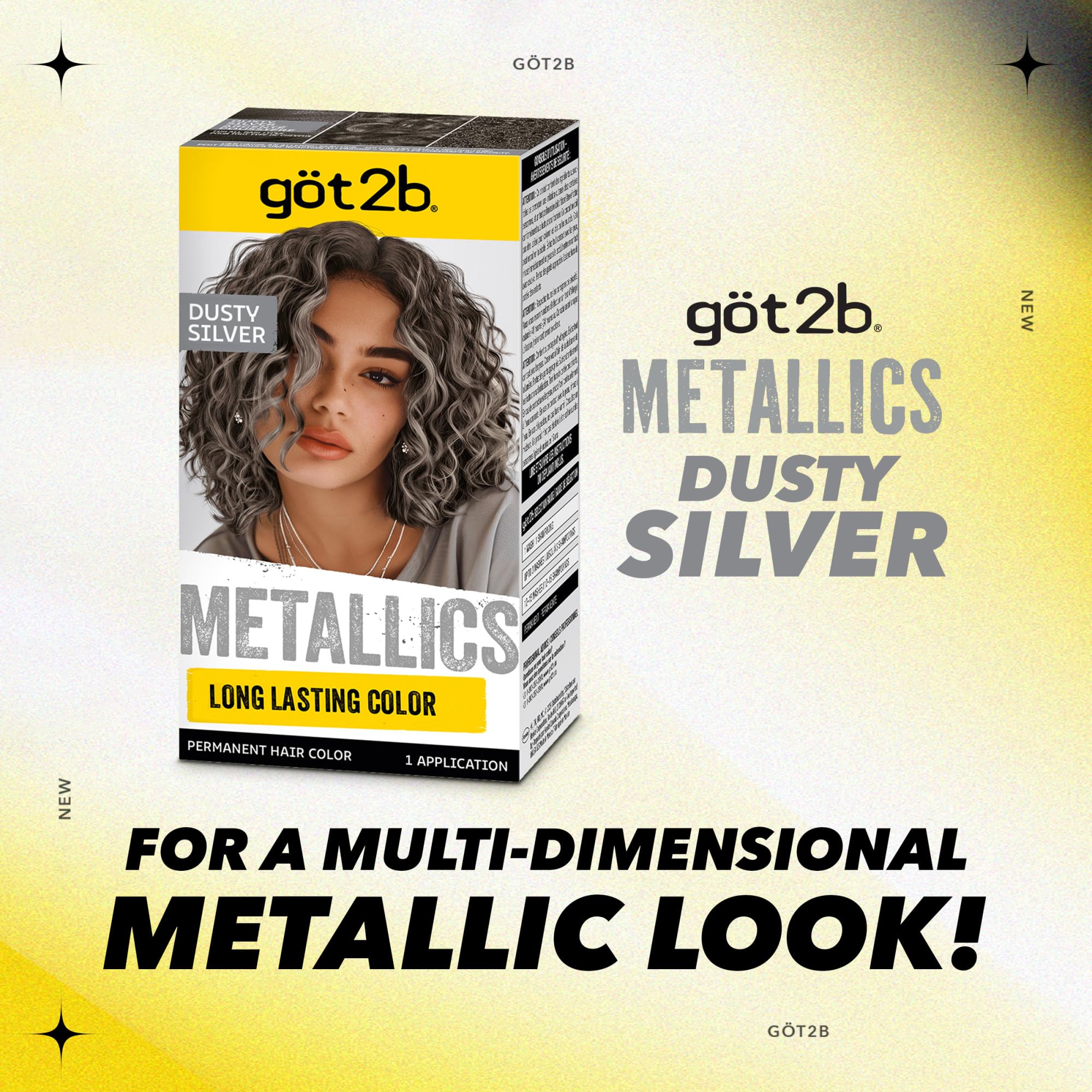 Got2B Metallics Dusty Silver reflets métallisés pour un look moderne.