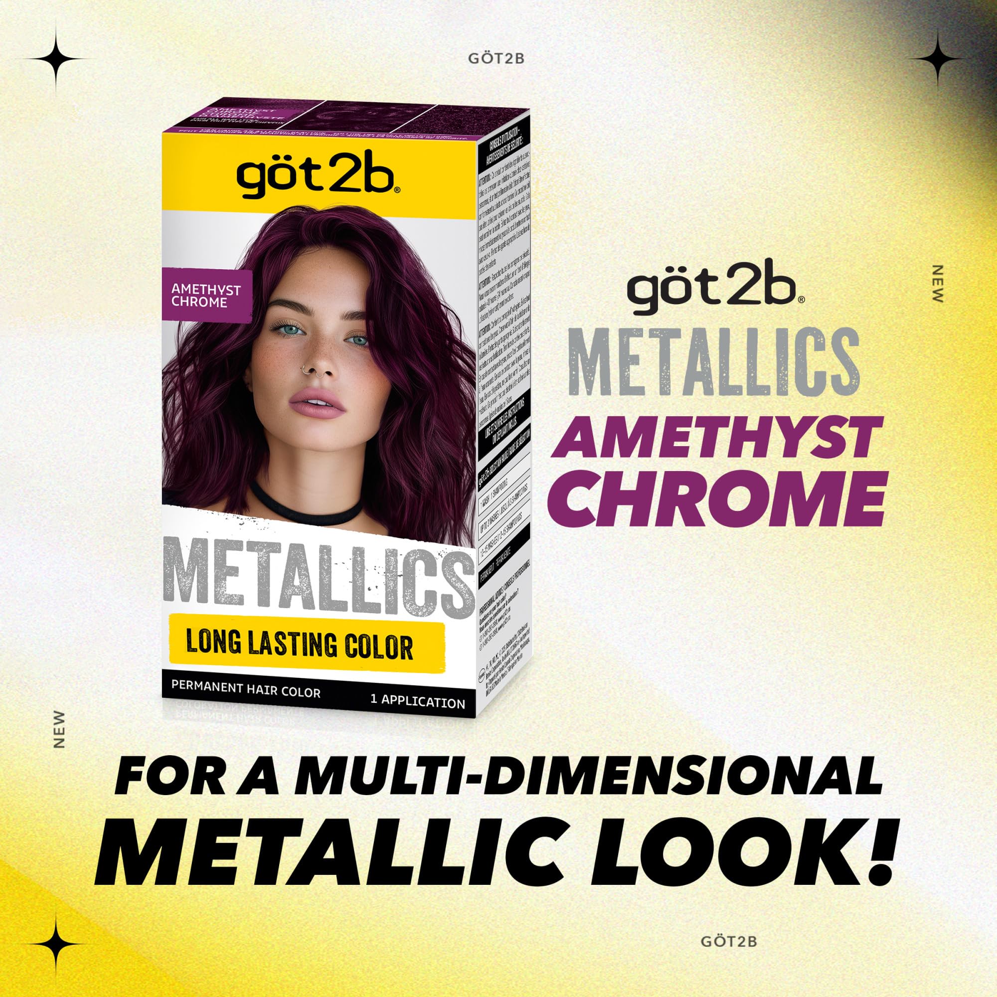 Got2B Metallics – échantillon de teinte montrant le rendu chromé.