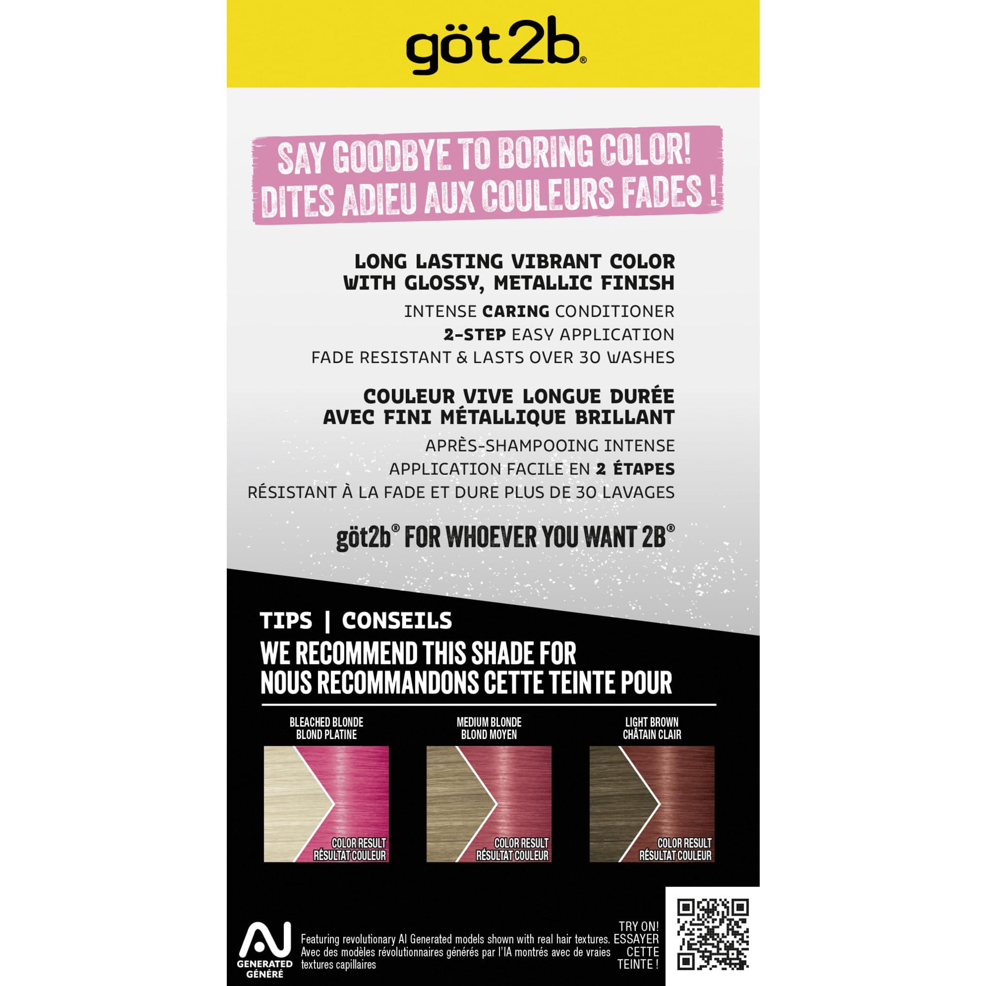 Got2b Metallics Pink Passion – mélange crème assure une teinte homogène.