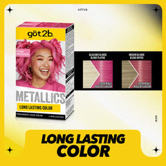 Got2b Metallics Pink Passion – préparation et mélange simples pour un rendu uniforme.