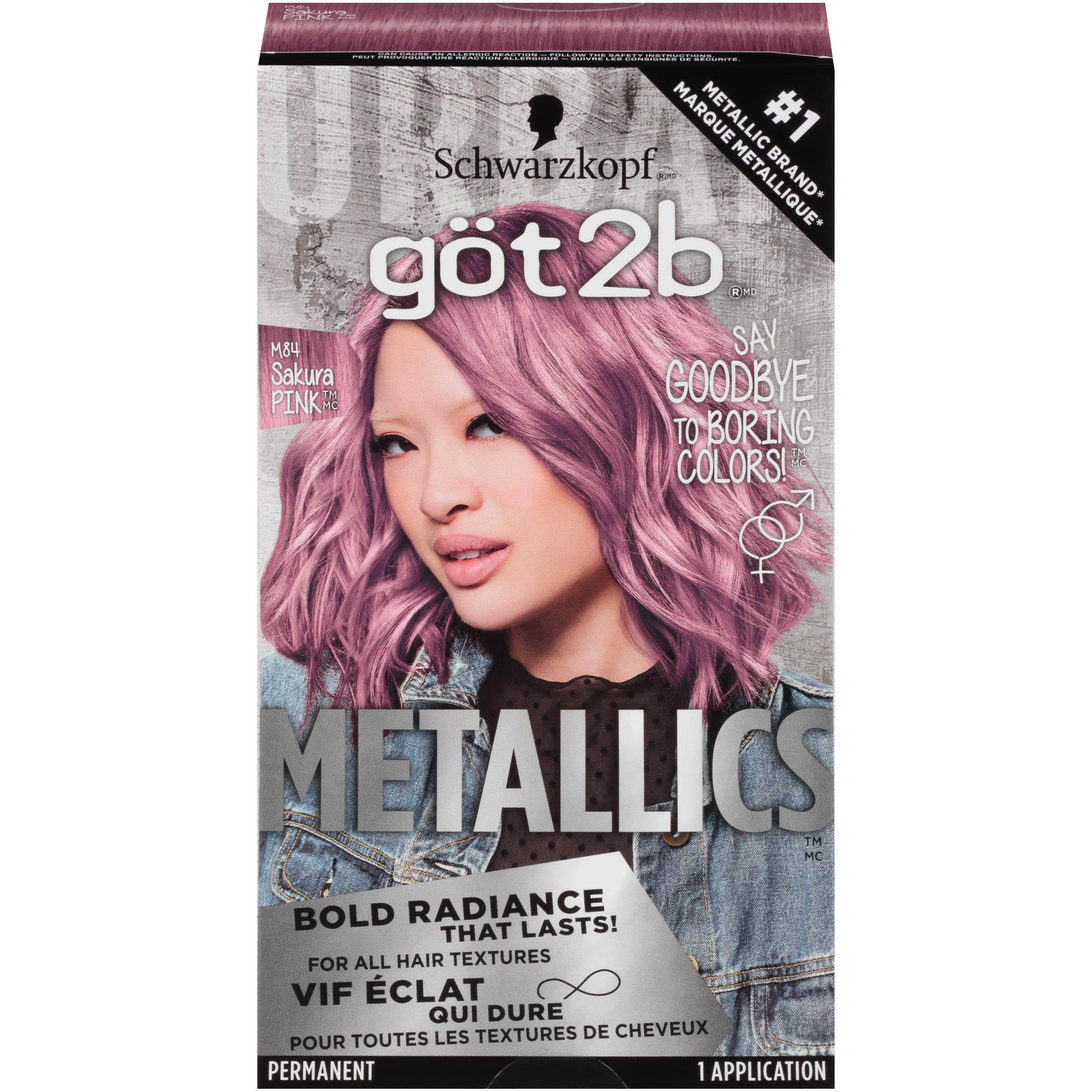 Got2b Métalliques Sakura Rose – tube colorant pour une teinte métallique éclatante et durable