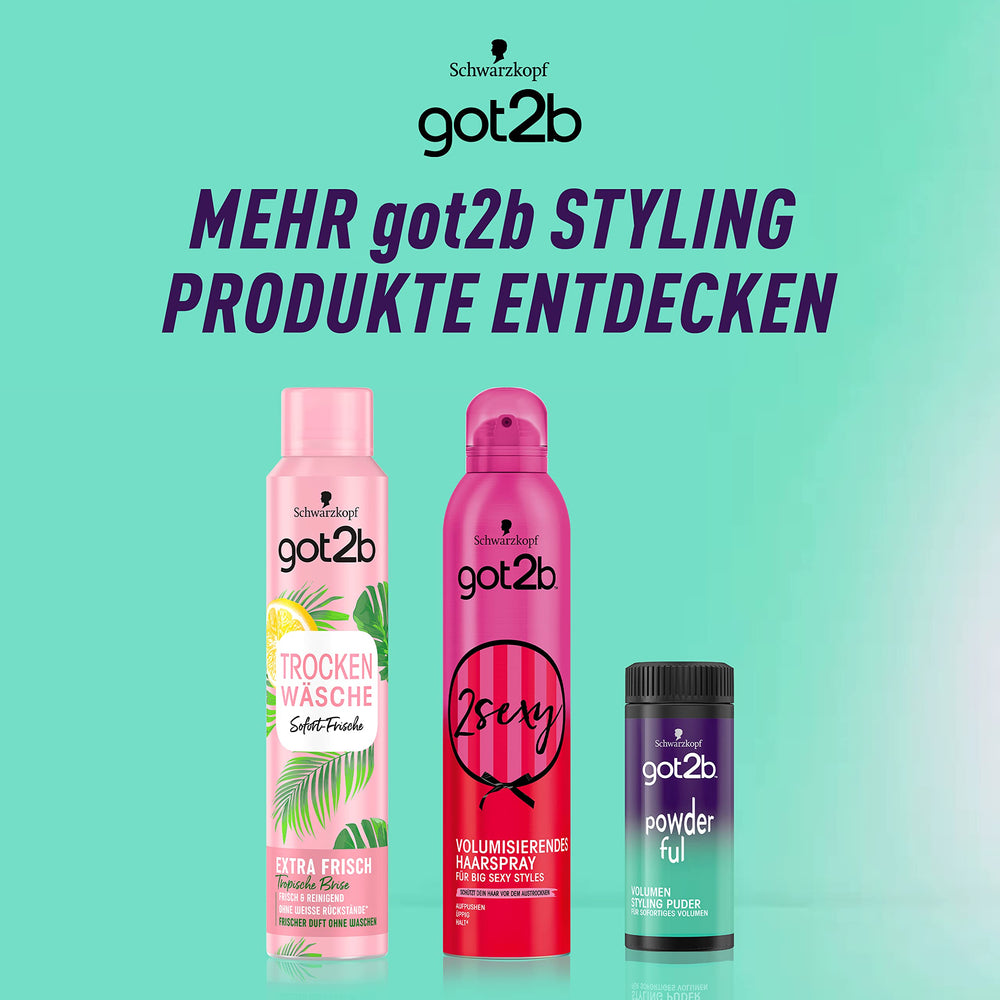 Idéal pour des retouches rapides: volume durable avec Got2B Powder'Ful.