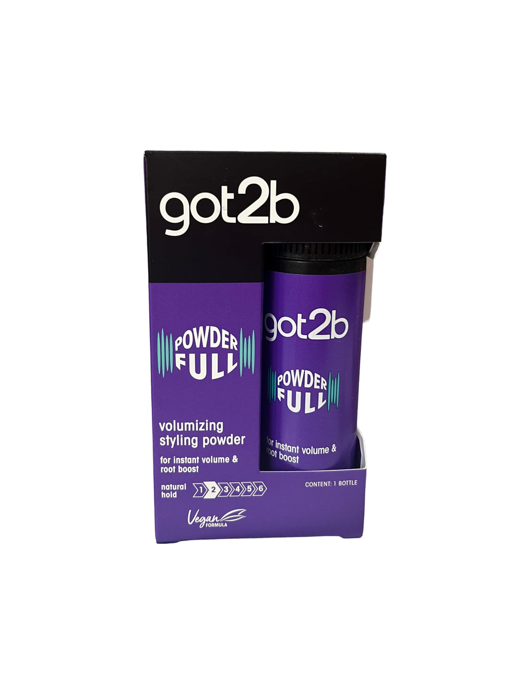 GOT2B Powderful Volume : bouteille visible pour volume rapide et durable.