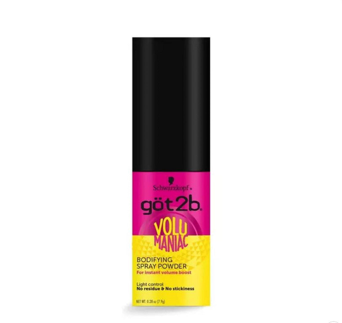Got2B Volumaniac, spray-poudre en bouteille, volume immédiat sans résidu.