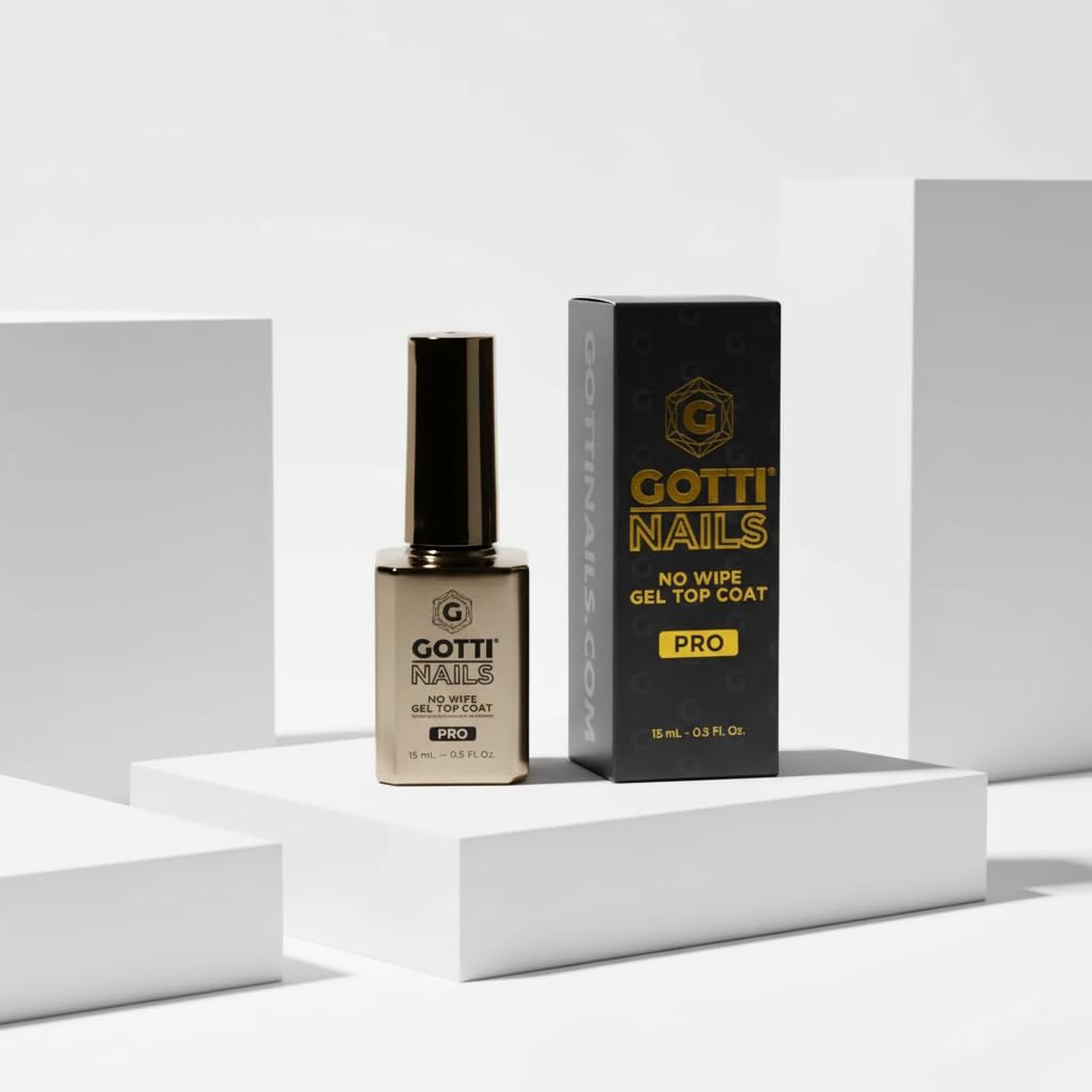 Gotti Nails Gel Top Coat brillance maximale – éclat durable sur ongles.