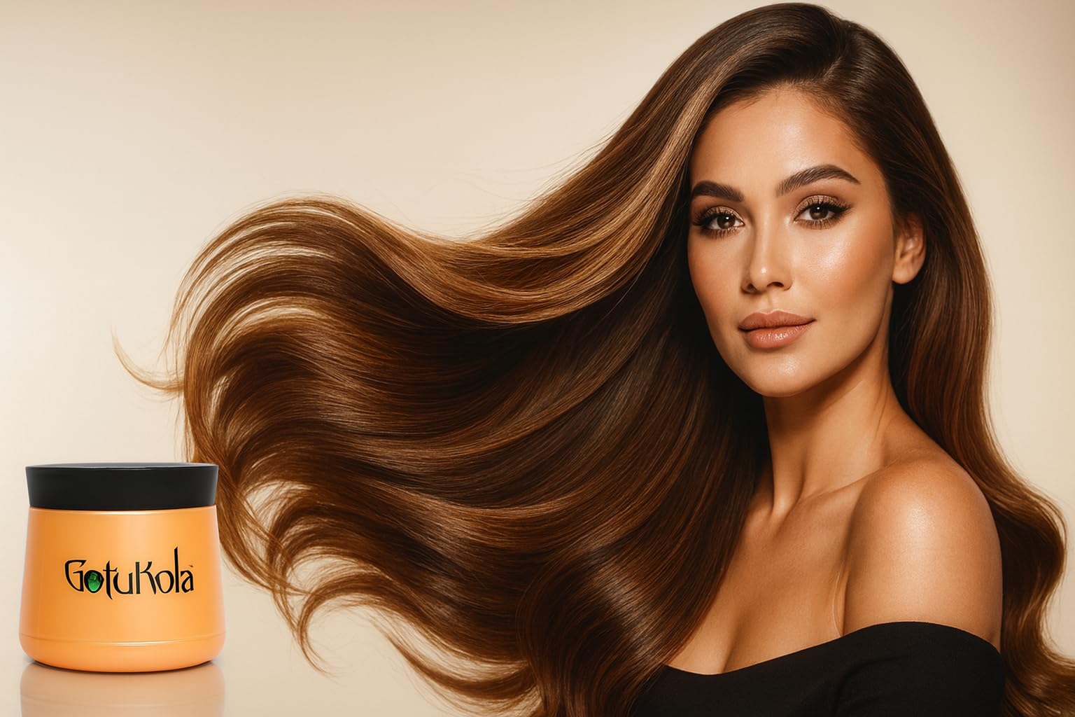Étiquette couleur-safe Gotukola, soin adapté aux cheveux teints sans décoloration.