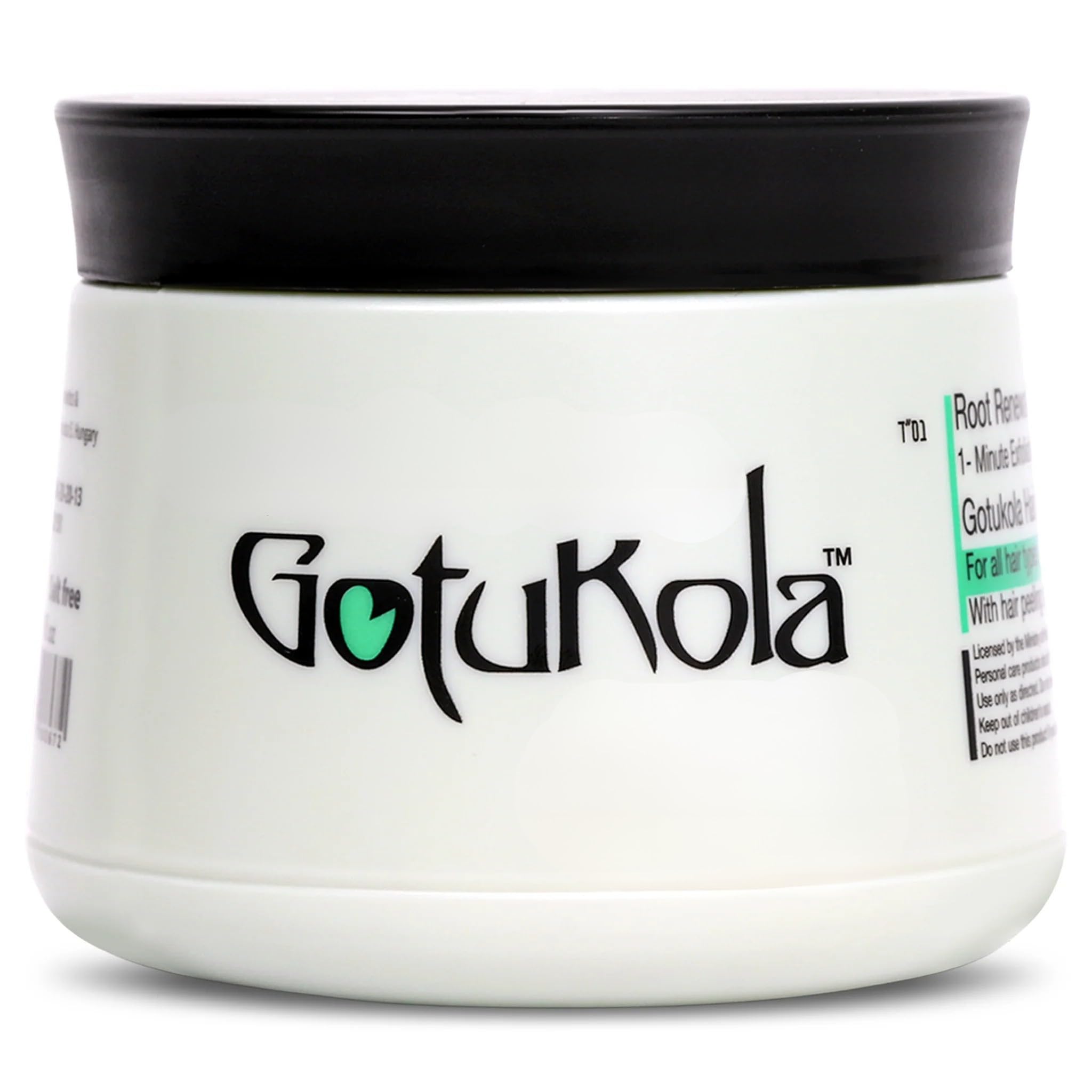Gotukola Masque Capillaire, bouteille verte, soin nourrissant pour cheveux doux.