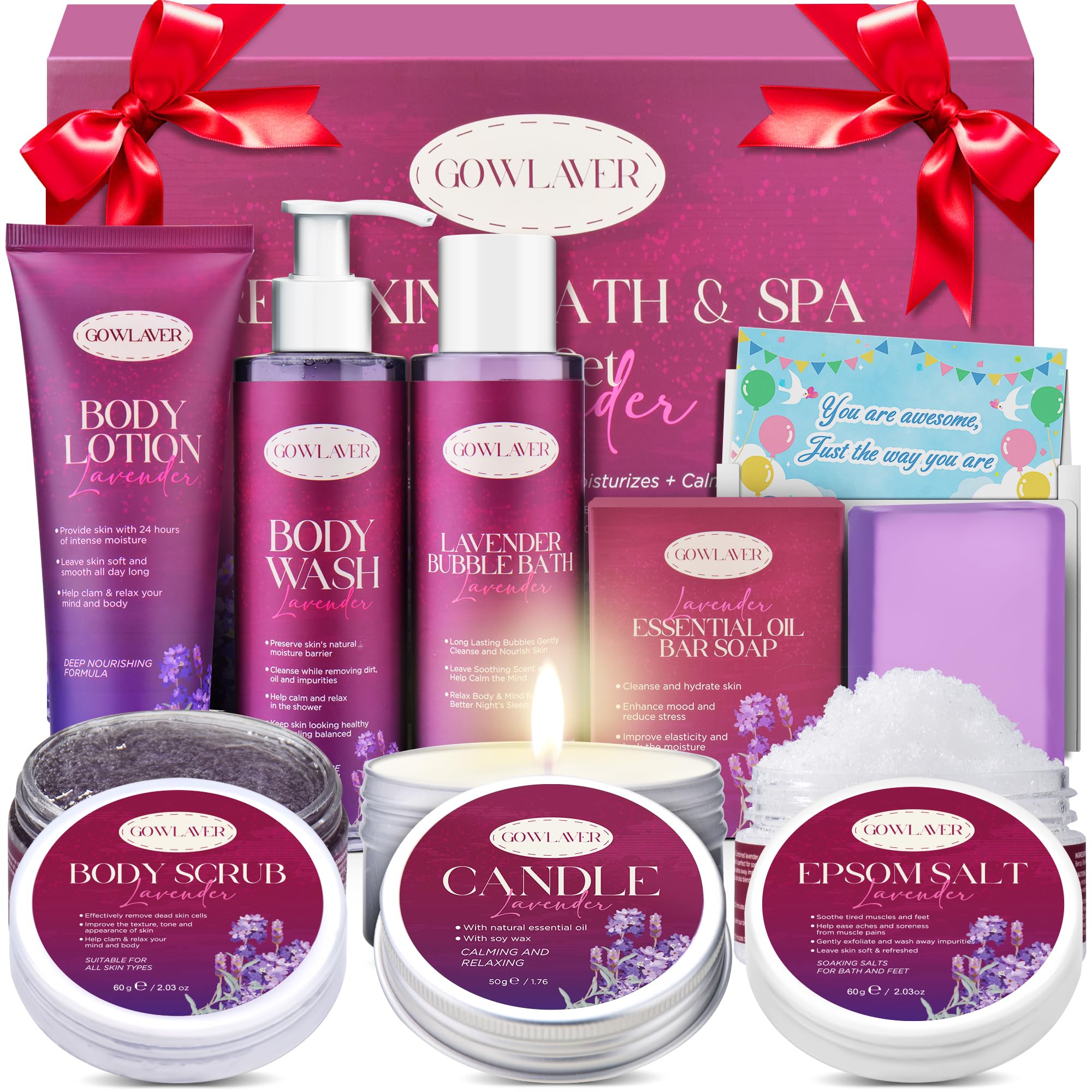 Coffret spa GOWLAVER lavande pour un moment de détente à la maison