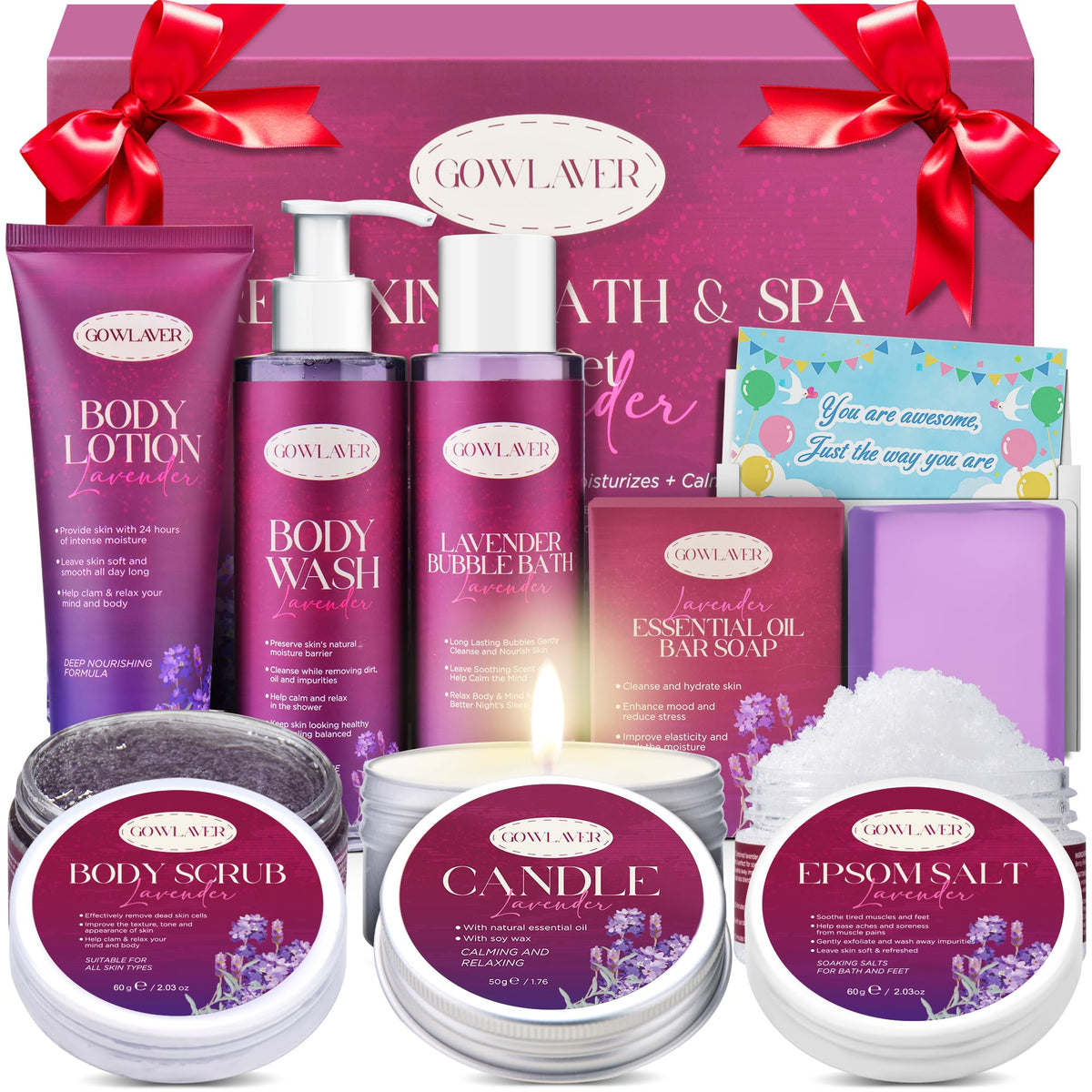 Coffret spa GOWLAVER lavande pour un moment de détente à la maison