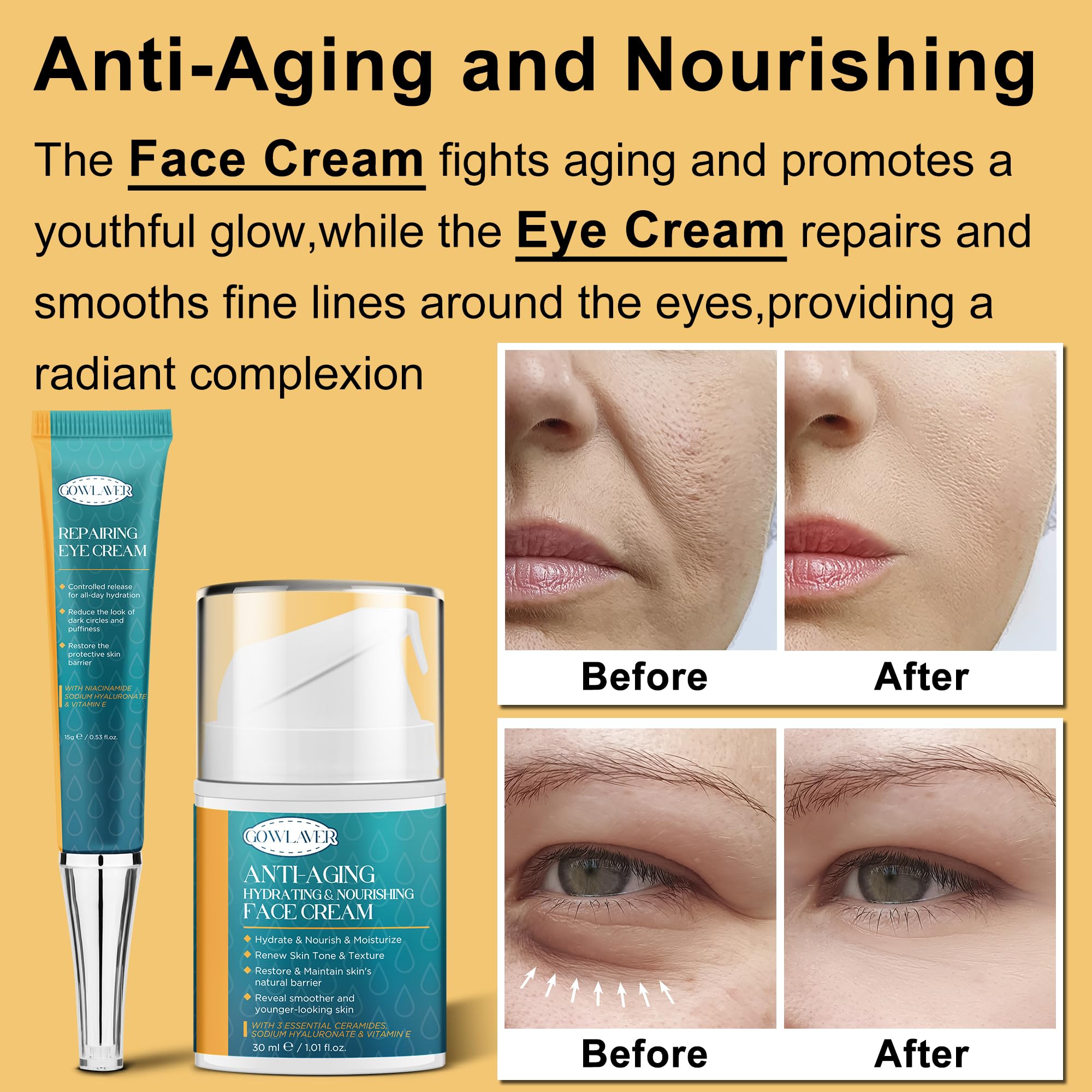 Crème visage GOWLAVER: hydratation légère et éclat naturel.