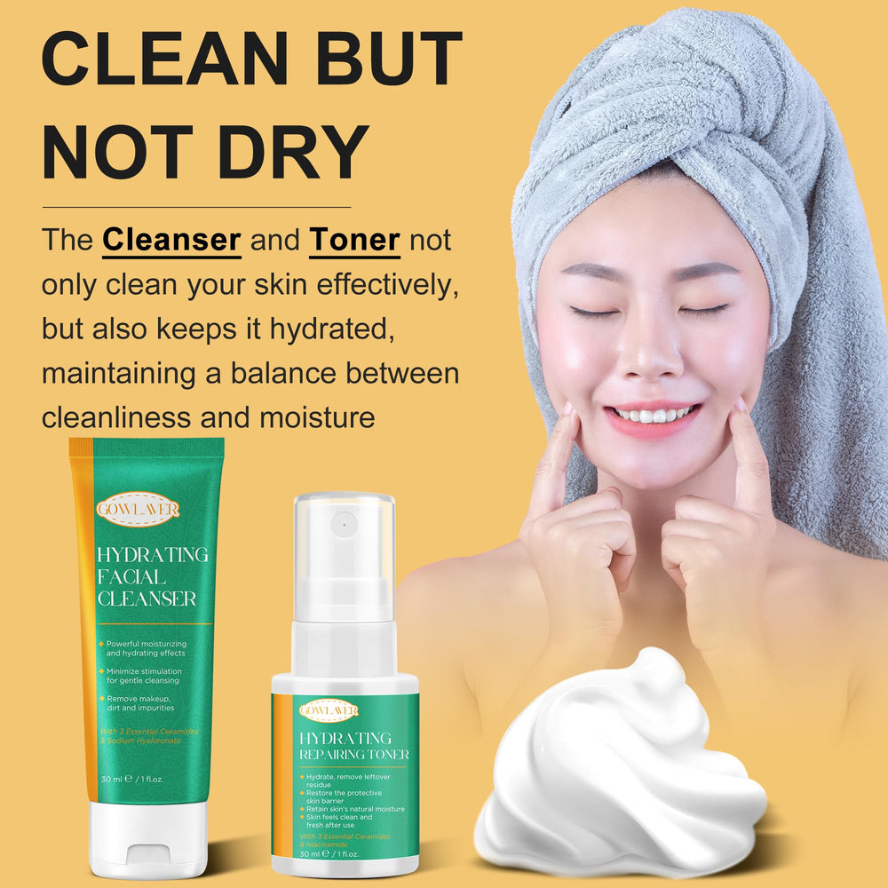 Tonique hydratant GOWLAVER équilibre et prépare la peau pour les soins.
