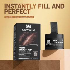 gowwim poudre-ligne-cheveux brun-foncé, applicateur fin pour ligne capillaire précise