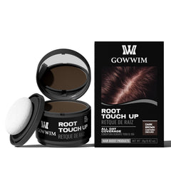 gowwim poudre-ligne-cheveux brun-foncé, camouflage rapide des racines et cheveux gris