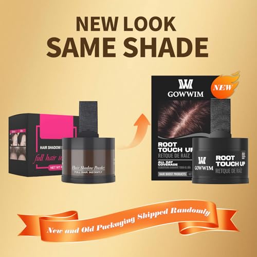 gowwim poudre ligne cheveux brun moyen - couverture rapide des racines gris.