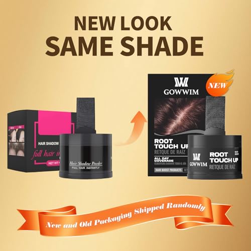 gowwim Poudre Ligne Cheveux Noire – photo avant/après montrant la couverture des cheveux gris