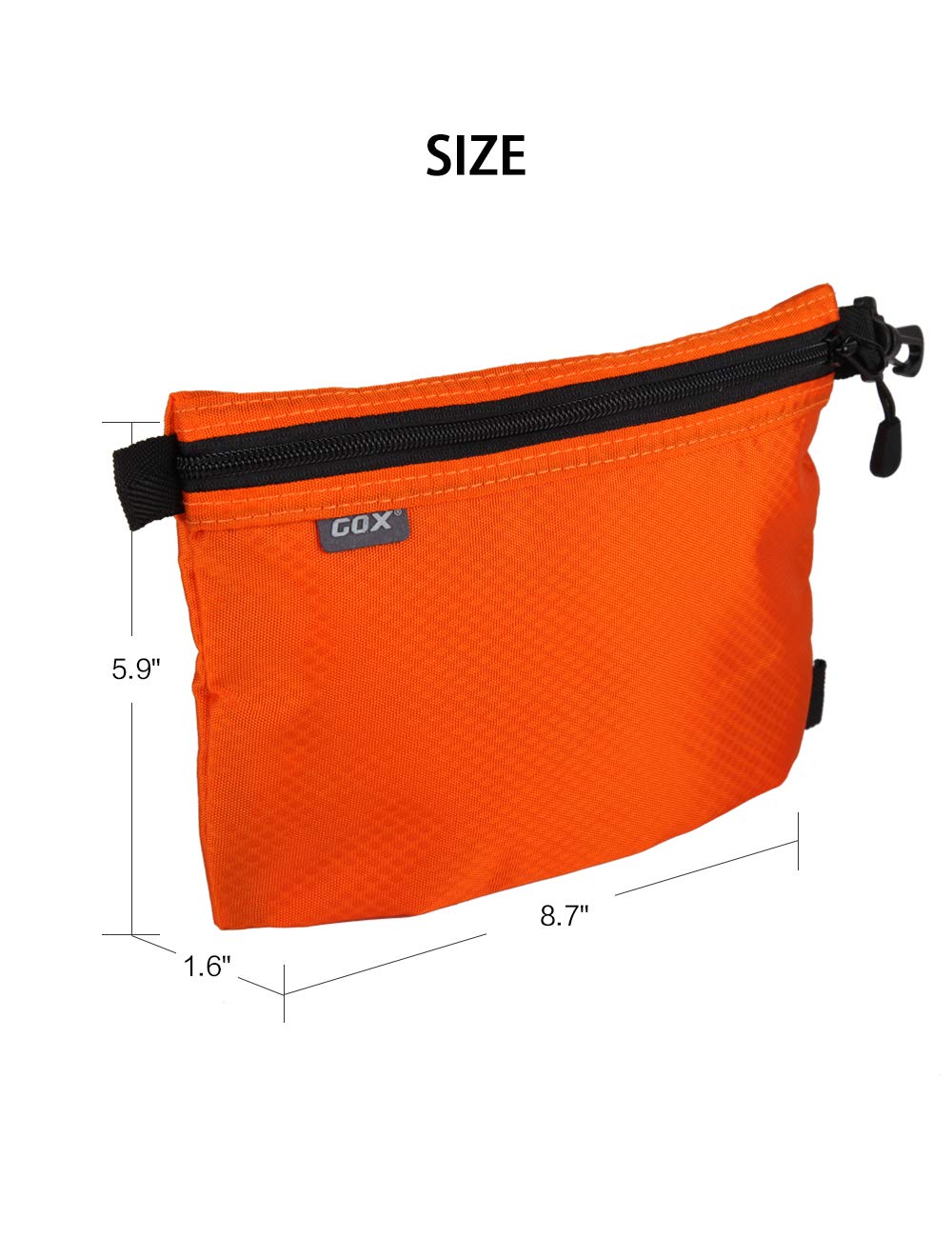 GOX pochette toilette homme, fermeture zippee fiable assure contenu en securite