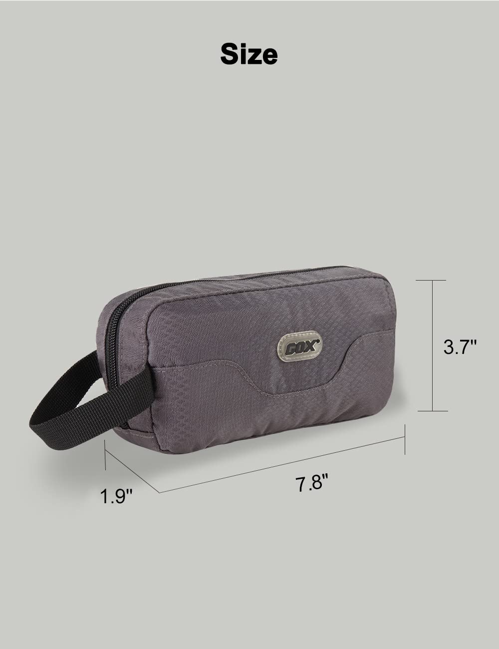 GOX Trousse de toilette orange compacte peut se glisser dans une valise.