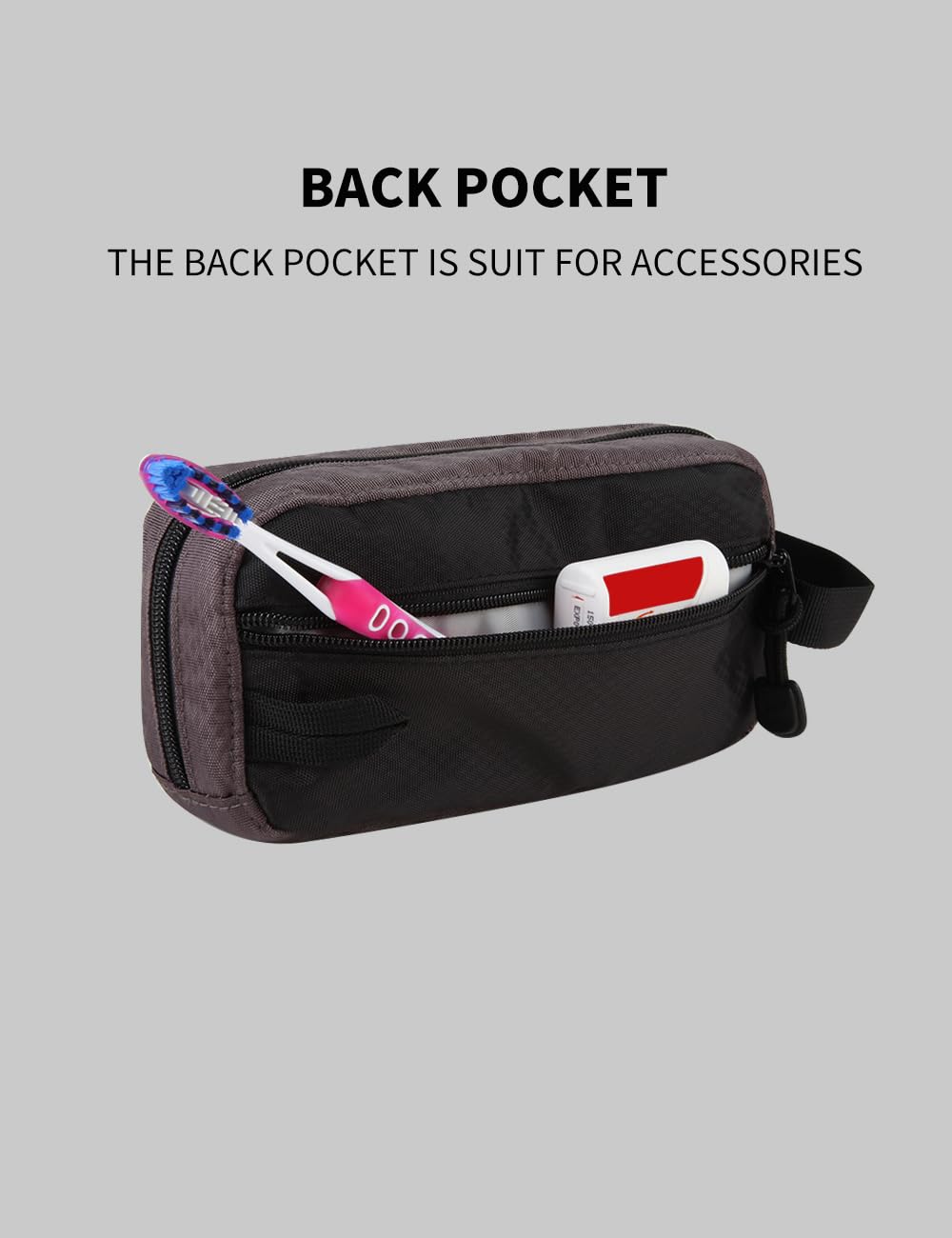 GOX trousse avec crochet intégré pour accrocher en salle de bains.