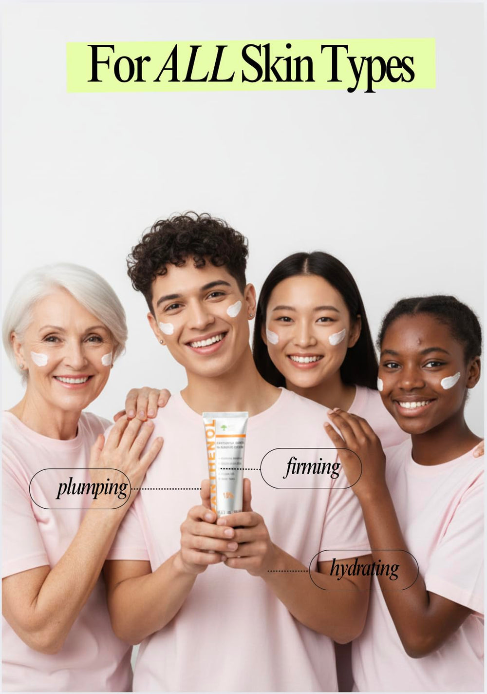 Formulation sans parfum – adaptée pour peaux sensibles.