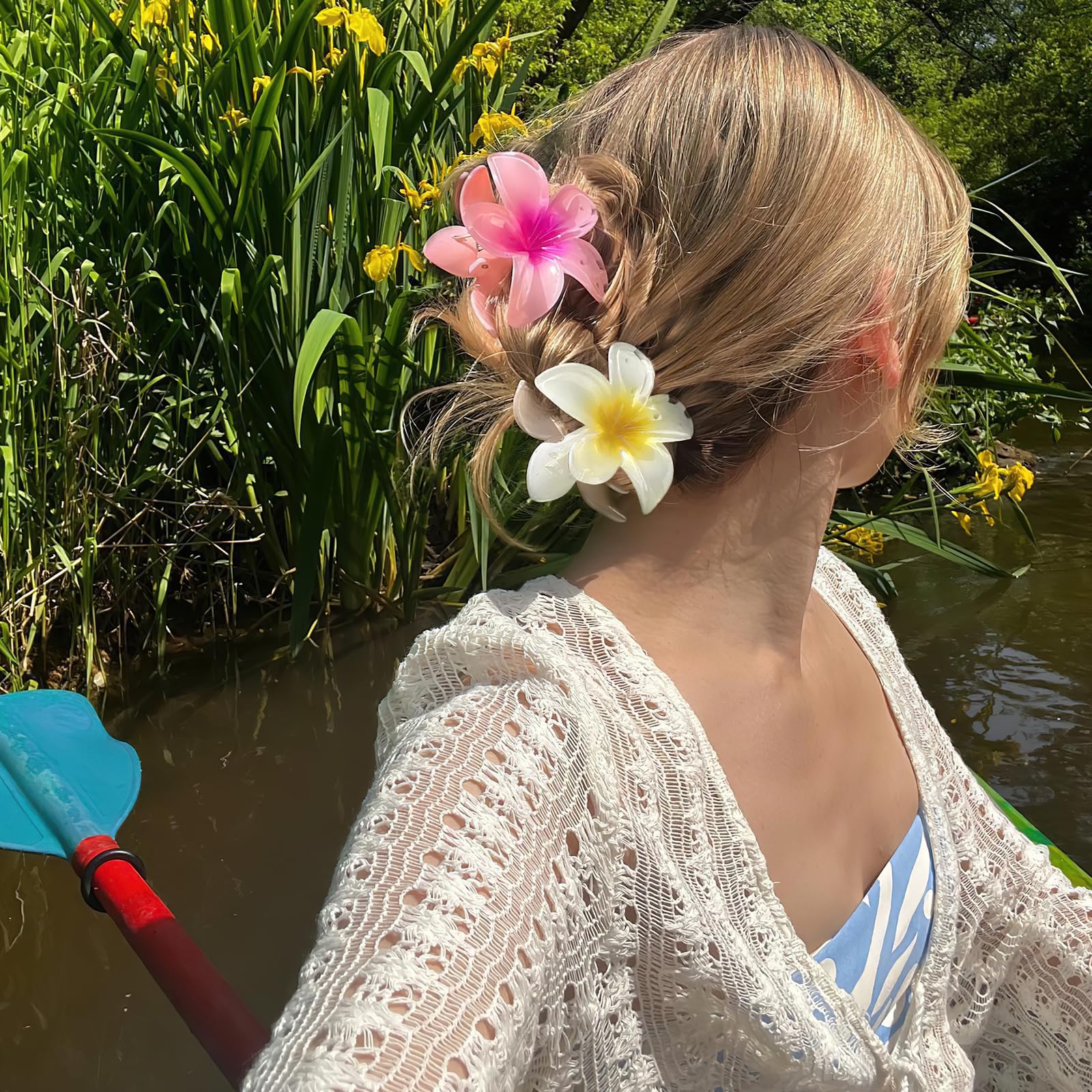 Pinces fleurs GQLV – couleurs vives, non-dérapant, idéal pour cheveux volumineux.