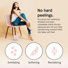 Grace & Stella masque-pieds-peel: avant/après Lavande, pieds plus doux et lisses.
