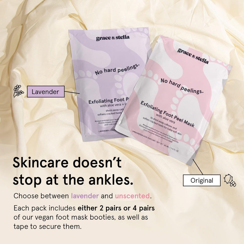 Grace & Stella masque-pieds-peel: douceur et régénération des pieds.