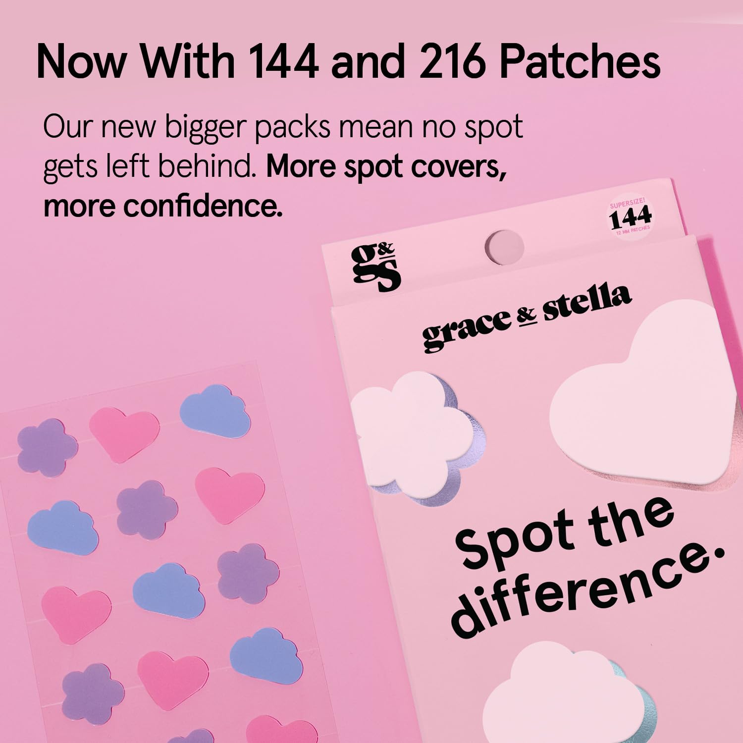 Grace & Stella pack 144 boutons visage, toujours prêt pour les poussées.