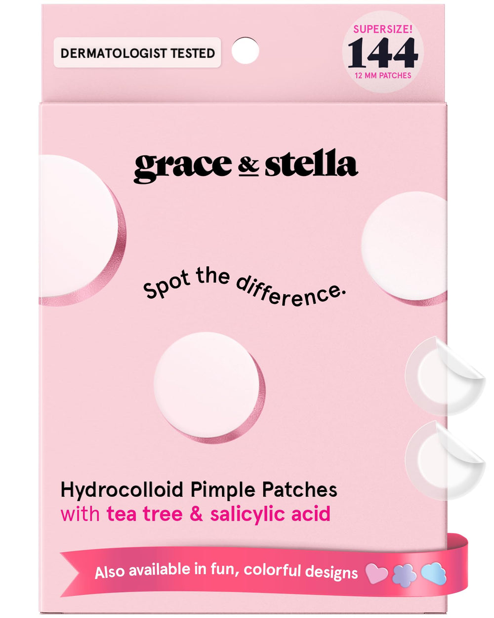 Grace & Stella patch bouton visage invisible, patch discret qui reste sur la peau.