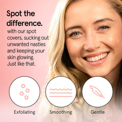 Grace & Stella patch hydrocolloide absorbe fluides, aide à l’apparence des boutons.