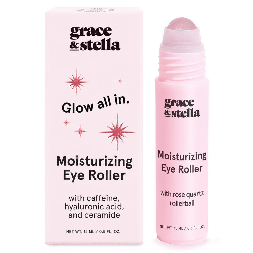 Grace & Stella rouleau quartz rose pour un regard frais et rafraîchi.