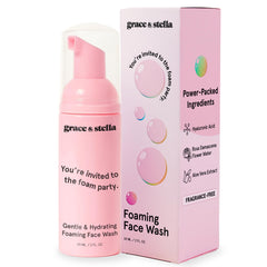 Grace & Stella – Bouteille lavage visage 60ml, hydratation pratique lors de voyage.
